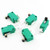 Aexit 5 Pcs Control electrical AC 250V 16A SPDT 3 Terminals Short Hinge Roller Lever Limit Micro Switch Green