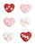 Assorted Sugar Hears Cake and Cupcake Toppers - Pack of 12