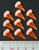 LITKO Broadside Marker Set, Micro, Fluorescent Orange  and  Translucent White (10)