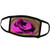 3dRose Dooni Designs Floral and Nature Designs - Hot Pink Color Halftone Glow Rose Digital Art - Face Masks (fm_115367_1)