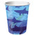 8-Count 9-Ounce Hot/Cold Paper Beverage Cups, Shark Splash
