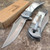 8.5" ELK RIDGE BALLISTIC Spring Assisted Open Folding Pocket Knife WHITE PEARL