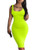 LAGSHIAN Women's Sexy Bodycon Tank Dress Sleeveless Basic Midi Club Dresses Fluorescentgreen