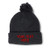 Winter Hat Pom Pom Beanie for Men  and  Women Custom Personalized Text Name Embroidery Acrylic Skull Cap Hat Black 1 Size