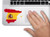 Map with Flag Inside Spain 3x3.5 inches Sticker Decal die Cut Vinyl - Made and Shipped in USA