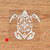 Tribal Turtle Maoli Hawaii Hawaiian Vinyl Decal Sticker - White 4 Inches Die Cut No Background Style b
