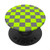 Gray and Lime Checkered Pattern Checkerboard Lime Gray PopSockets Grip and Stand for Phones and Tablets