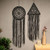 Artilady Black Dream Catchers for Bedroom - Handmade Half Circle Moon Dream Catcher Wall Hanging with Star Home Decoration Ornament Blessing Gift for Kids (Black Round Triangle)
