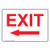 Exit (with Left Arrow) Label Decal, 10x7 in. Vinyl for Enter/Exit by ComplianceSigns