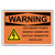 Warning Danger Secondary Power Source OSHA Label Decal, 5x3.5 inch 4-Pack Vinyl for Industrial Notices Electrical by ComplianceSigns