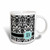 3dRose mug_154351_2 Letter B Personal Monogrammed Mint Blue Black and White Damask Pattern Classy Personalized Initial Ceramic Mug, 15-Ounce