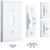 2 Pieces Light Switch Guard and 2 Pieces Single Pole Toggle Switch Wall Plate Cover Light Switch Guards Optional Wall Plate Switch Cover Switch on Off Guard in White, Not Child Proof