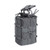 EXCELLENT ELITE SPANKER Tactical Molle Single/Double Open-Top Mag Pouch for M4 M14 M16 AR15 G36 Magazine(B Double-Grey)