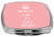 Rikki Knight Compact Mirror, Keep Calm and Go away Light Pink