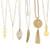 Creative-Idea 6pcs Pendant Necklace for Women Choker Necklace Gold Leaf Bohemian Necklace Collares Necklaces Round Charm Fashion Jewelry