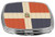 Rikki Knight Compact Mirror on Distressed Wood Design, Dominican Flag, 3 Ounce