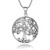 Sterling Silver 27 mm Open Filigree Ancient Tree of life Symbol Round Pendant Necklace 18''