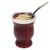 Balibetov -New- Leather  and  Glass Yerba Mate Gourd Set (Mate Cup) with Yerba Mate Bombilla (Straw) (Burgundy)