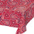 Creative Converting 329662 TABLECOVER PL 54" X 108" AOP RED PAISLEY 54 x 108" Multicolor