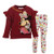 Disney Minnie Mouse Toddler Girls Fleece Pullover Sweatshirt Legging Set Maroon 3T