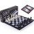 3 in 1 Travel Chess Set for Kids and Adults, Chess Checkers Backgammon Set with Folding Portable Chess Board and Storage Bags, 9.8 x 9.8, Gift for Boys Girls