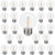 LED Shatterproof Plastic Light Bulbs 1W Equivalent to 10W Warm White 2200K LED Filament Globe Bulb Waterproof Indoor Outdoor String Lights E26 Base LED Light Bulbs for Garden Wedding Christmas 25PACK