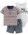 Carter's 3-Piece Giraffe Little Short Set (24 Months) Brown and Navy