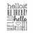 Darice Hello Word Collage Embossing Folder