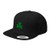 Speedy Pros Shamrock Embroidered Flat Visor Snapback Hat Black
