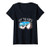 Womens Hit The Slopes Mountain Adventure V-Neck T-Shirt
