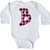 inktastic Pink Buffalo Plaid Initial B Long Sleeve Creeper 12 Months White 3c8b7