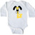 inktastic Cute L Monogram Doggie Long Sleeve Creeper Newborn White 3c8db