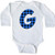inktastic Blue Buffalo Plaid Initial G Long Sleeve Creeper 18 Months White 3cb03