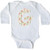 inktastic Cute Floral Initial G Long Sleeve Creeper 18 Months White 3cb51