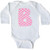 inktastic Cute Pink Chevron Initial B Long Sleeve Creeper Newborn White 3cb66