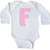 inktastic Cute Pink Chevron Initial F Long Sleeve Creeper Newborn White 3cb6a