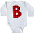 inktastic Red Buffalo Plaid Initial B Long Sleeve Creeper 6 Months White 3cb80