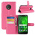 Moto G6 Case, Moto G 6th Gen Case, Fettion Premium PU Leather Wallet Flip Phone Protective Case Cover with Card Slots for Motorola Moto G6 (6th Generation) Smartphone (Rose)