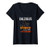 Womens Calculus Hitting Slopes Skiing V-Neck T-Shirt