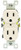 Leviton 5320-TMP 15 Amp, 125 Volt, Duplex Receptacle, Residential Grade, Grounding, 10-Pack, Light Almond