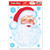Beistle Santa Face Cling, 12-Inch by 17-Inch Sheet