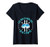 Womens I'd Rather Be Skiing Funny Ski Skier Slopes Gift V-Neck T-Shirt