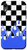 iPhone XR Blue Flames Checkerboard Y2K Aesthetic E-Girl 90's Style Case