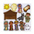 Away in a Manger Christmas Nativity Felt Play Art Set Flannel Board Story Storyboard Pieces
