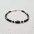 Black Spinel Bracelet for her Round Silver Beads Gemstone Crystal Jewelry August Birthstone Gift ideas