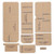 8Pcs Leather Wallet Pattern Short Wallet Making Template Clear Acrylic Template Set Making Stencil for DIY Leather Craft Tool