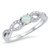 Infinity Knot Round White Simulated Opal Ring New .925 Sterling Silver Band Size 10