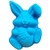 Easter Bunny Rabbit Egg Mold, Easter Rabbit Shape Cake Baking Mold Silicone DIY Bakeware Mousse Cake Pan Tool (Blue)