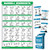 QuickFit 2 Pack - Barbell Workout Poster - Laminated 18" x 27"  and  Bodyweight Exercise Card Set - 2.5" x 3.5"