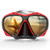 COPOZZ Scuba Mask, No Fogging Snorkeling Scuba Dive Glasses, Great Seal Free Diving Tempered Glass Mask Goggles (Red)